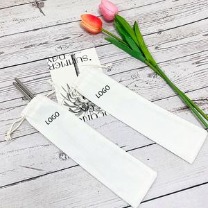 Customized Cotton Drawstring Pouch <b>Bag</b> Chopsticks <b>Packaging</b> <b>Bags</b> for Chopsticks and Knife and Fork - Product Image 2