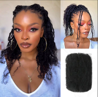 Extensions de tresses brésiliennes afro crépues Remy en vrac pour crochet et dreadlocks, couleur personnalisable, douces et épaisses