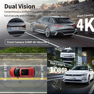 Caméra embarquée JXD 4K à double objectif, écran LCD 3 pouces, contrôle par application, fixation sur pare-brise, vision nocturne haute définition, enregistreur de voiture - Product Image 4