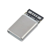Conector USB Tipo-C Macho para Teléfono con Conector PCB, Clasificación 3A, 24 Pines
