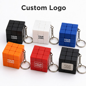 Custom Logo Mini <b>Cube</b> Keychain 3x3 Magic <b>Cube</b> Educational Brain Teaser Toy for Promotional Gifts and Events Branded Merch Daily - Product Image 2
