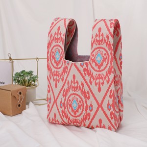 Bolsa de Mano Tejida con Diseño Étnico, Gran Capacidad, Personalizable con Logotipo, Venta al por Mayor, Ideal para Regalo o Recuerdo - Product Image 4