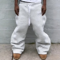 Pantalon de jogging ample et droit pour homme, de haute qualité, style Y2K, cargo, surdimensionné, empilé, évasé, personnalisable