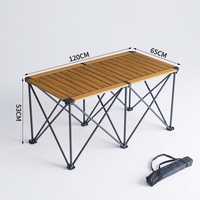 Table de camping pliable de taille personnalisée facile à transporter, table portable à enrouler pour pique-nique, barbecue, randonnée, plage, jardin