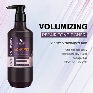 Shampooing et revitalisant de qualité supérieure pour les soins capillaires, traitement à la vitamine E et au collagène, nettoyage et hydratation pour les cheveux abîmés - Product Image 5