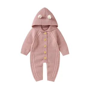 mimixiong knitted newborn baby rompers clothing jumpsuits babies clothes infant toddler Rompers sweaters with bunny ear