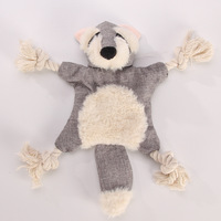 Jouets pour chiens en peluche à saveur de poulet, écologiques, imperméables, en gros d'usine, mignons, en stock, modèle LC 0001, écureuil, renard