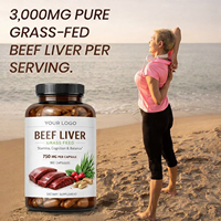 Complément Alimentaire de Foie de Bœuf Nourri à l'Herbe Marque Blanche pour l'Énergie et le Bien-être des Adultes – Capsules de Poudre de Foie