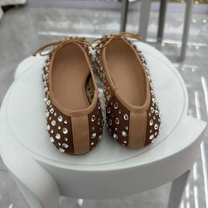 Chaussures plates marron espagnol pour femmes semelle souple nouvel orteil bouche peu profonde arc strass décoration ciel étoilé chaussures <span class=keywords><strong>de</strong></span> <span class=keywords><strong>danse</strong></span> pour l'été - Product Image 3