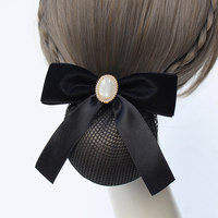 Lot de filets à cheveux professionnels pour femmes avec nœud perlé, nouveau style japonais et coréen pour le personnel des banques, des hôtels et des compagnies aériennes