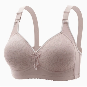 2025 elegante nuovo reggiseno di pizzo Sexy quattro file tre bottoni spugna tazza di biancheria intima per le donne - Product Image 5