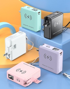 6 in 1 Super Charger 9 ที่ชาร์จ<span class=keywords><strong>แบ</strong></span><span class=keywords><strong>ต</strong></span>สำรอง<span class=keywords><strong>แบ</strong></span>บพกพาสำหรับเดินทางทั่วโลก ความจุ 15,000 มิลลิแอมป์ชั่วโมง <span class=keywords><strong>ชาร์จ</strong></span>ไร้สาย<span class=keywords><strong>แบ</strong></span>บแม่เหล็ก รองรับ PD 20W พร้อมหน้าจอ LED ปลั๊กอเนกประสงค์ <span class=keywords><strong>ชาร์จ</strong></span>เร็ว - Product Image 6