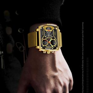 Reloj Deportivo Electrónico FOXBOX 0009 con Pantalla Dual Única, Cuadrada, Doble Zona Horaria, Resistente al Agua, Luminoso, con Correa de Malla de Acero - Product Image 6