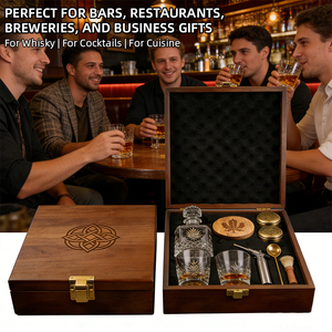 Kit de Coctelería de Madera Premium - Diseño Inspirado en el Whisky Escocés y Ahumador de Whisky - Product Image 4