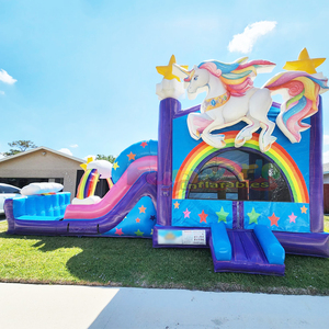 Commercial party jumpers combo unicorn jumping castle with slide <b>inflatable</b> bounce <b>house</b> for adults - Product Image 6