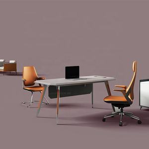 Segretario di lusso piccolo ufficio Ceo tavolo Design moderno Workstation nuovo modello scrivania da ufficio con gambe in metallo mobili per la vendita - Product Image 2