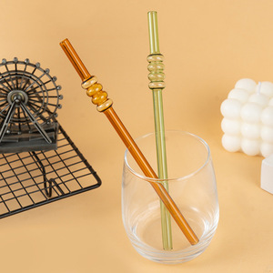 Pajitas <span class=keywords><strong>de</strong></span> Vidrio <span class=keywords><strong>de</strong></span> <span class=keywords><strong>Caña</strong></span> <span class=keywords><strong>de</strong></span> Azúcar, Material Grueso, Forma Creativa Colorida, Estilo Chino, Juego <span class=keywords><strong>de</strong></span> Pajitas <span class=keywords><strong>de</strong></span> Borosilicato <span class=keywords><strong>de</strong></span> 8 mm - Product Image 4
