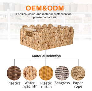 Châu Âu-Phong Cách Hình Chữ Nhật Lưu Trữ Box Với Nắp Công Suất Lớn Mây Dệt Giỏ Bin Cho Quần Áo Tổ Chức - Product Image 6