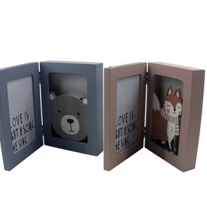 Double support décoratif en bois à LED pour enfants, cadre <span class=keywords><strong>Photo</strong></span>, personnalisé, moderne - Product Image 1