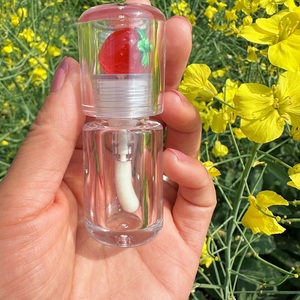 4 ml Bouteilles d'huile Essension Tubes vides de brillant à lèvres aux fruits Grand pinceau Huile à lèvres Conteneurs de baume à lèvres Marque privée - Product Image 3