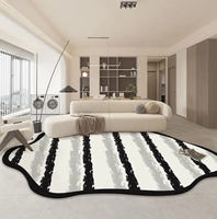 Nordic Carpet Premium Kunden spezifisches Design Weiches Gefühl Leicht zu reinigende Teppiche Boden matte Modernes Plüsch Abstraktes Muster Wasch bare Rückseite