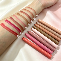 Crayon à lèvres mat vegan waterproof rose, 8 couleurs, haute qualité, tube rose, logo personnalisé, marque privée