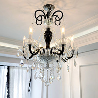Lustre moderne en verre cristal avec bras suspendus pour salon, chambre, hôtel, maison, éclairage décoratif intérieur