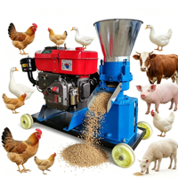 Machine à fabriquer des granulés d'aliments pour animaux à moteur diesel, sans électricité, granulateur de granulés pour aliments de volailles, porcs, bovins, moutons, bétail