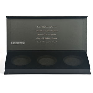 Boîte cadeau à clapet magnétique, emballage de luxe, coffret cadeau pour tasses à thé, thé en vrac, boîte cadeau magnétique noire - Product Image 2
