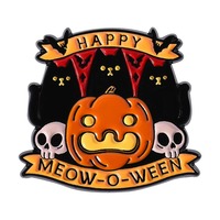 Épinglette en émail personnalisée en forme de citrouille, badge en métal Jack O'Lantern pour fête d'Halloween, cadeau promotionnel et souvenir