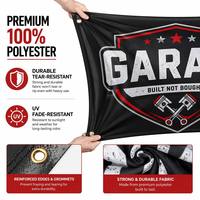 Grande bannière de Noël en polyester pour porte de garage 400x180cm, design personnalisé avec œillets métalliques, décoration de vacances extérieure