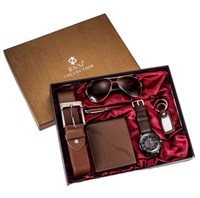 Set Hadiah Bisnis Mewah 2026: Sabuk Pria, Kacamata Hitam, Dompet, Pena Silinder, Jam Tangan, Gantungan Kunci