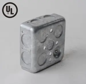 UL 2-1/8'' Stainless Steel Metal Outlet Electrical Junction Box with IP65 Protection Knocks Compatible with 3/4'' Size