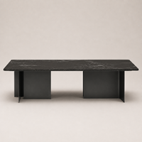 Table console en marbre couleur café de luxe QINUO Furniture Store, table console en marbre sur mesure pour salon