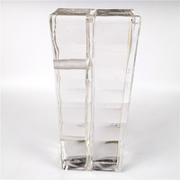 Brique de verre rectangulaire en cristal, bloc décoratif pour cloison intérieure, 24x5cm, tuile transparente givrée, séparateur de pièce, intimité