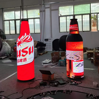 Affichage numérique et écrans publicitaires en forme de bière avec écran LED flexible spécial de forme cylindrique P2 pour intérieur