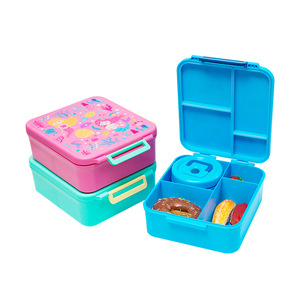 Lonchera Bento Linda Libre de BPA, Lonchera Tiffin con Logotipo Personalizado, Estampados de Dibujos Animados, Lonchera Escolar Portátil para Niños con Recipiente Térmico para Alimentos - Product Image 1