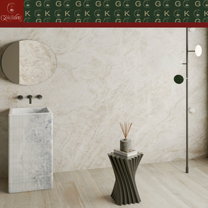 Juego de Baño de Mármol Taj Mahal GOLDKING, Vetas Blancas y Grises, Corte de Precisión para Casas de Lujo y <span class=keywords><strong>Suites</strong></span> de Hotel - Product Image 6