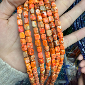 6*8Mm Không Thường Xuyên Hình Chữ Nhật Đầy Màu Sắc Imperial Jasper Đá Hạt <span class=keywords><strong>Cube</strong></span> Hình Chữa Bệnh Đá Quý Để Làm Đồ Trang Sức - Product Image 3