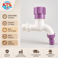 Válvula de Bola de PP de 1/2 y 3/4 Pulgadas DN15 DN20, Grifo de Plástico con Cartucho Cerámico, Conector de Manguera para Riego de Jardín y Granja
