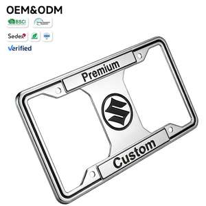 Cadre de <span class=keywords><strong>plaque</strong></span> d'<span class=keywords><strong>immatriculation</strong></span> personnalisé - Cadre auto-adhésif imperméable de qualité supérieure pour la personnalisation du coffre de voiture - Product Image 2