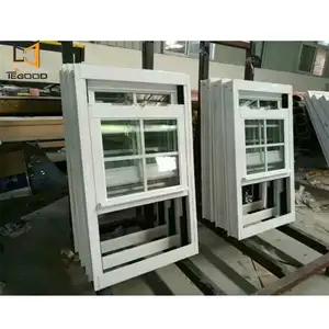 American Style Heat Insulation Double Vinyl Hung Window With Sash Design