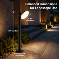 Lampe LED de jardin minimaliste de style nordique, revêtement antirouille, 10W, 40/60/80cm, pour entrée de villa, décoration de jardin