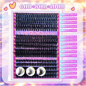 Extensions de cils Easy Fanning Blossom 0.07 Couleur caramel Auto Blossom Longues Douces Naturelles Cils bruns - Product Image 3