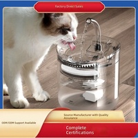 Fontaine à eau pour chat intelligente, grande capacité, transparente, sans fil, avec filtre à circulation automatique