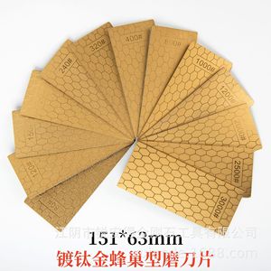 Disque de meulage diamanté, grain 80, motif nid d'abeille, pour affûtage de couteaux, outil manuel, surface abrasive grossière - Product Image 2