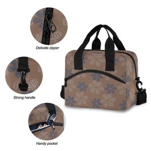 Sac à déjeuner isotherme réutilisable à imprimé coquillage hawaïen Aloha, sac isotherme personnalisé avec logo pour pique-nique et plage - Product Image 5