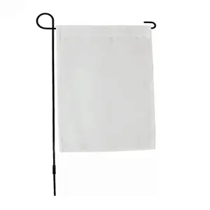 45x30 cm di vendita calda sublimazione bianco bianco poliestere doppio lato stampa bandiera da giardino per uso giardino