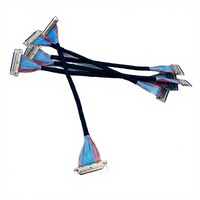 Arnés Micro Coaxial Df14 Df19 30P 0.4mm-36AWG-40AWG-100-F-TP, Conjunto de Cable Micro Coaxial para Panel de Pantalla LVDS