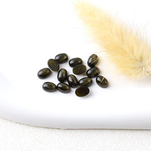 Obsidienne en or naturel de haute qualité décoration faite à la main coupe ovale pierre précieuse polie en vrac - Product Image 4